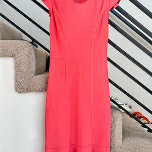 BCBGMaxAzria Coral Pink Midi Dress